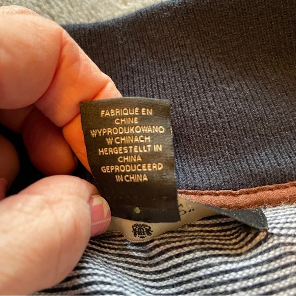 Daniel Bishop Collection Navy Trim-Zipup Cardigan sweater-100% Cotton-Size Large - Picture 8 of 15